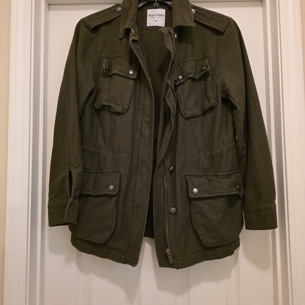 Chelsea DeBoer By Lily & Lottie Classic Olive Utility Jacket
